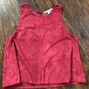 red suede tank top from francescas